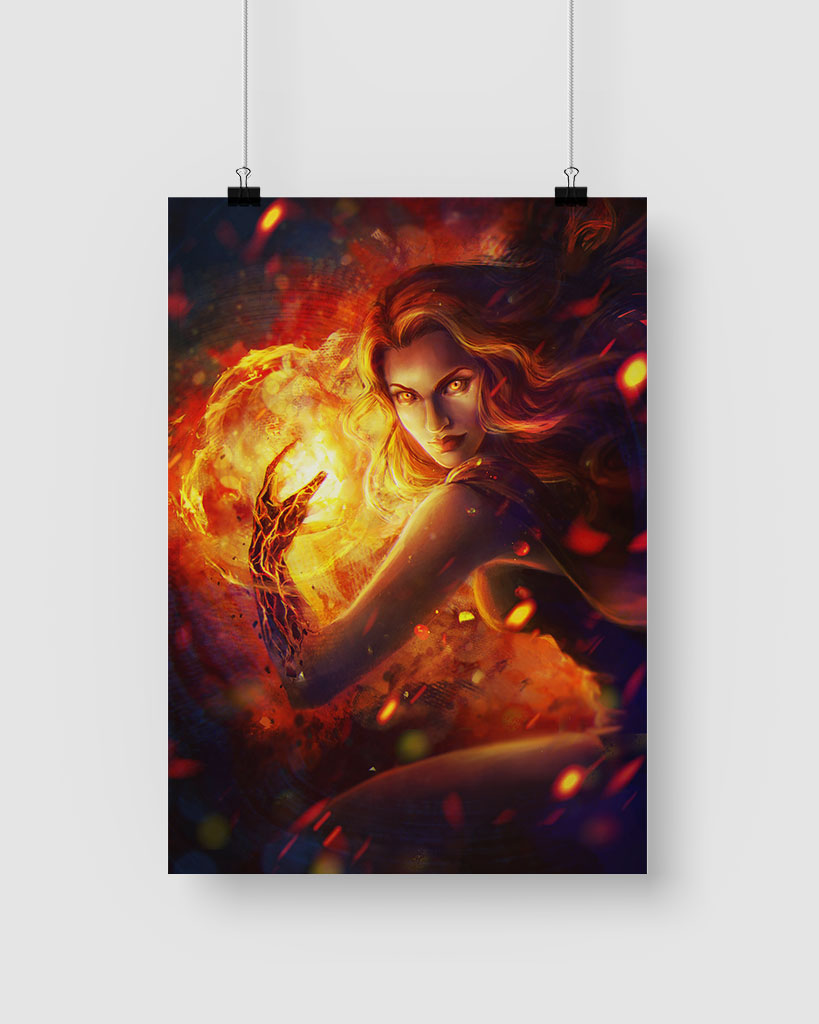Fire Magic · Fantasy Illustrations · Product, image size:819x1024